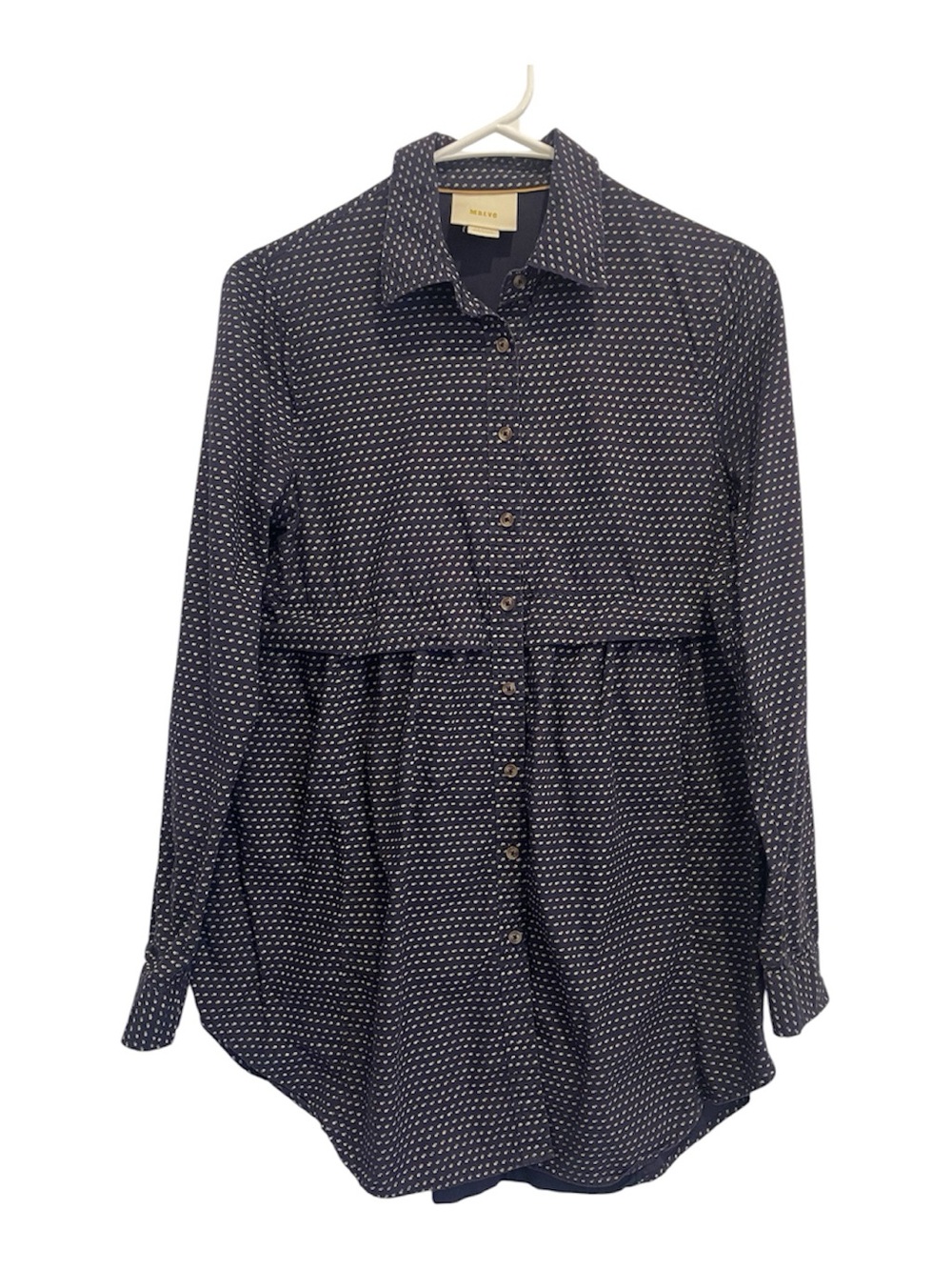 Anthropologie Maeve “Aled” Long-Sleeve Button-Up Tunic Top
